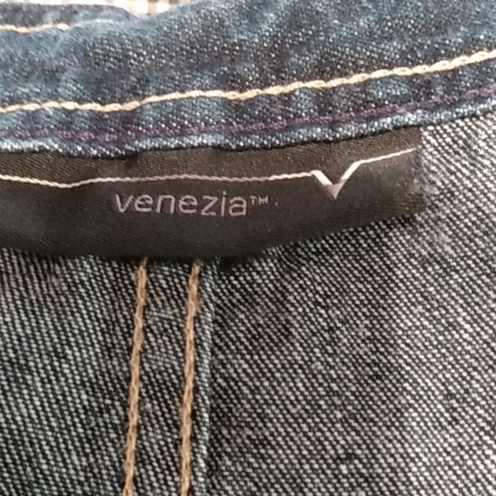 Vtg Y2k Venizia Dark Rinse Jeans Denim Skirt Modest Trad Wife Discreet College - Picture 9 of 10
